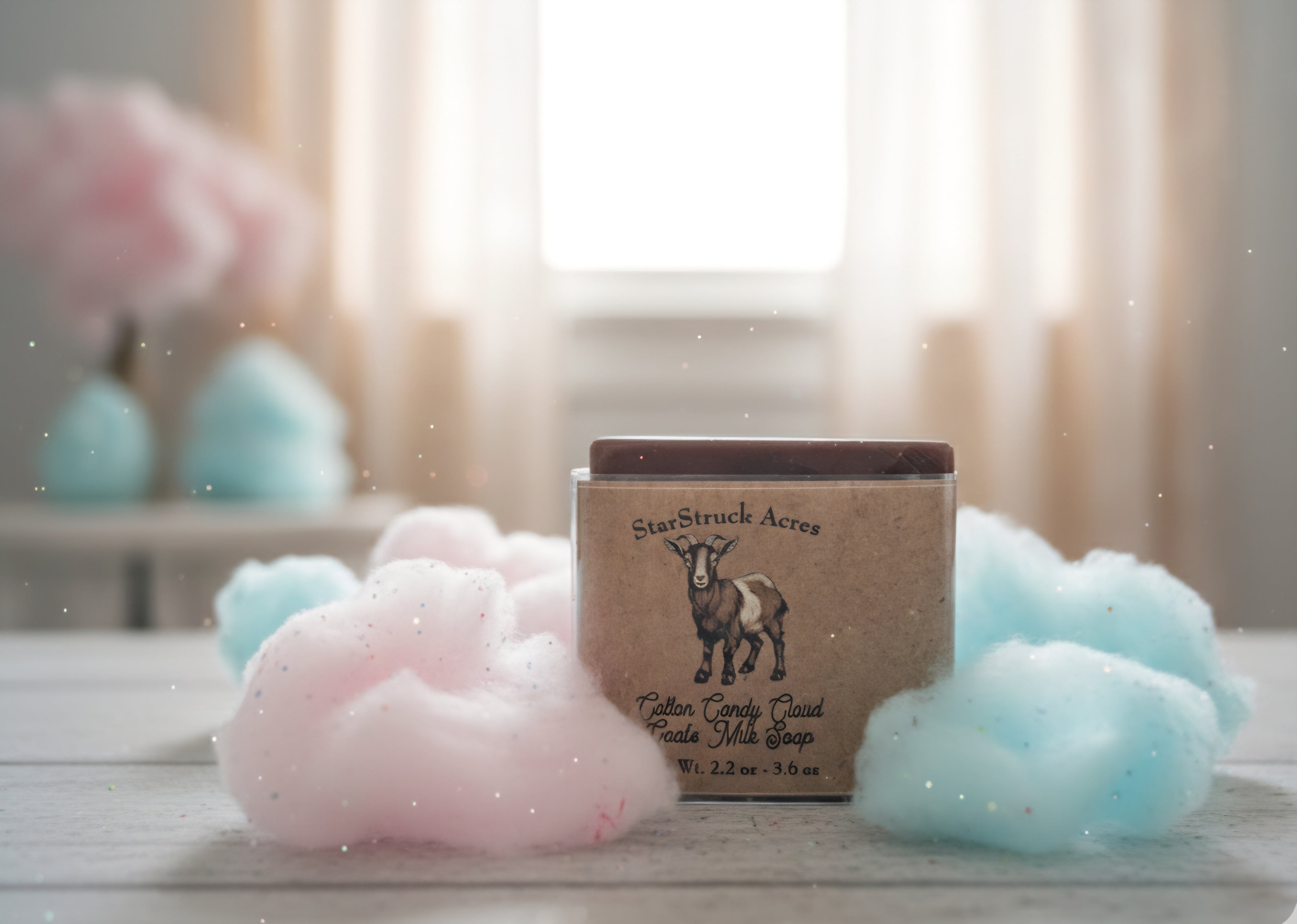 Cotton Candy Cloud Goat's Milk Soap – Handmade Moisturizing Bar for Soft, Sweetly Scented Skin