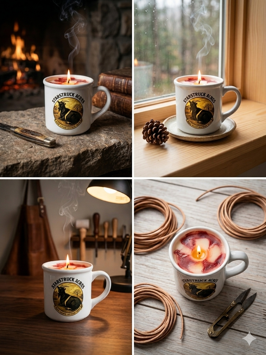 Cozy Cup Candle – 9oz Beeswax | Hand-Poured