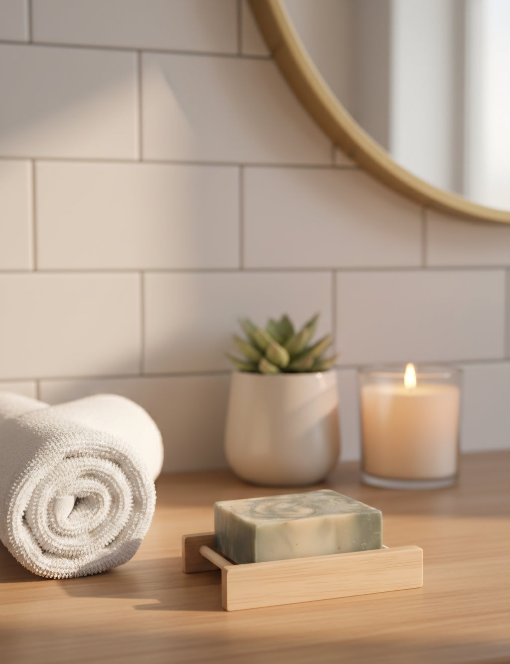 Bamboo Soap Tray – Eco-Friendly, Durable Soap Dish for Bathroom & Kitchen