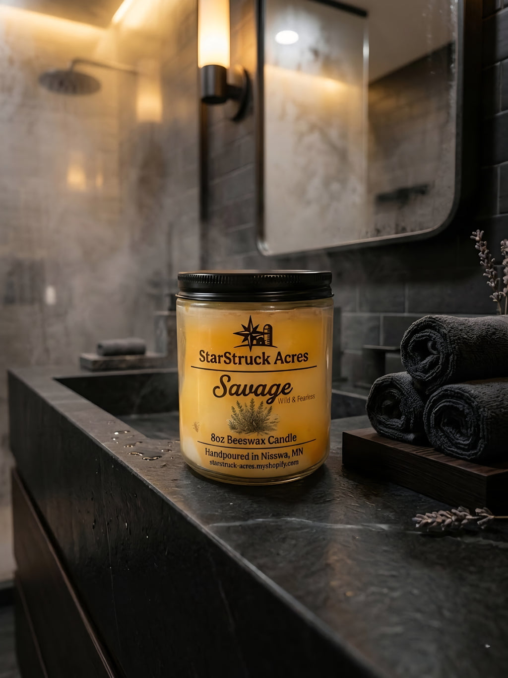 Savage Marble Candle