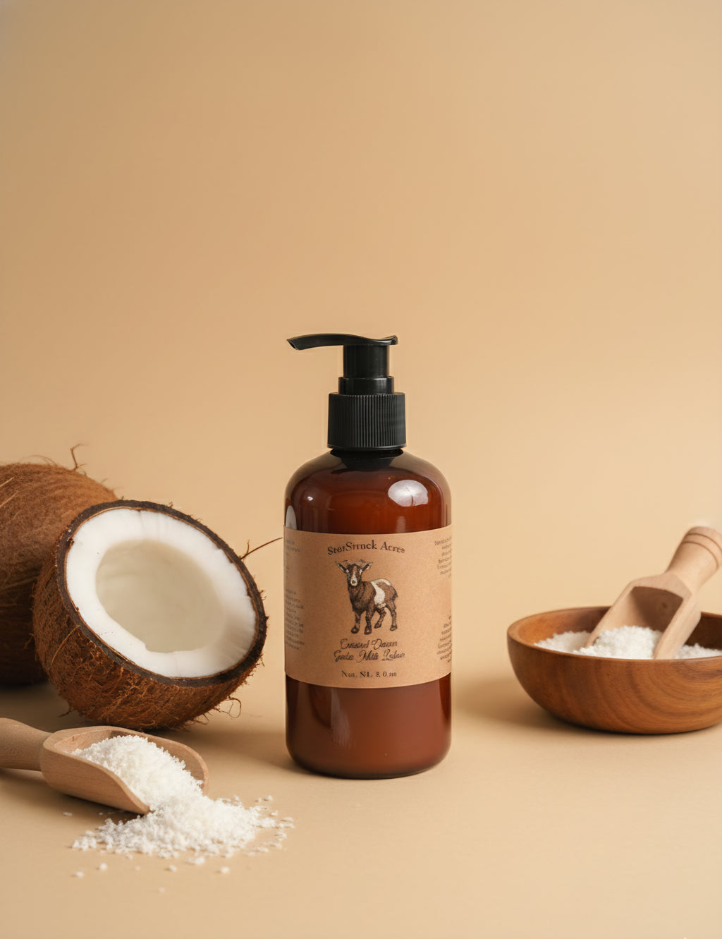 StarStruck Acres Goat's Milk Lotion bottle, small-batch farm-made moisturizer
